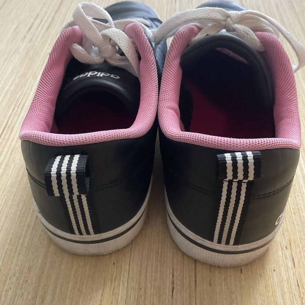 Adidas Leather Lace-Up Sneakers (753001) Black Pink Womens Size 7M - Picture 3 of 7